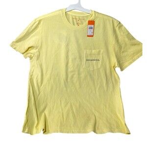 Margaritaville T-shirt Yellow Short Sleeve Marlin Fish Beach Vacation Tee Sz XL